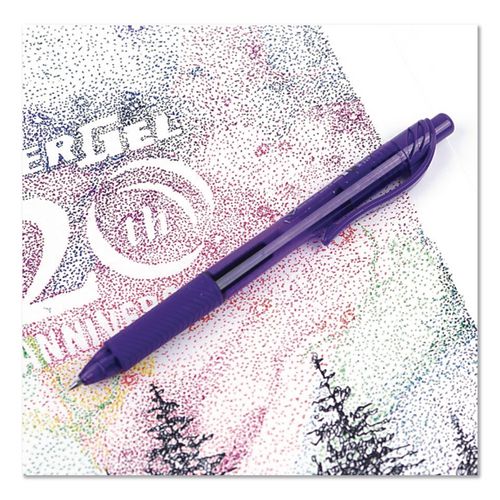 Image of  Energel-X Gel Pen, Retractable, Medium 0.7 Mm, Violet Ink, Violet Barrel