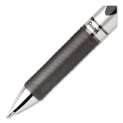 EnerGel PRO Permanent Ink Hybrid Gel Pen, Retractable, Medium 0.7 mm, Blue Ink, Black Barrel