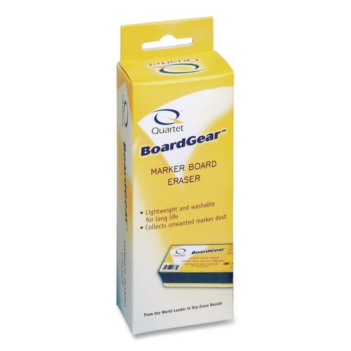 BoardGear Marker Board Eraser, 5" x 2.75" x 1.38", Black/Yellow