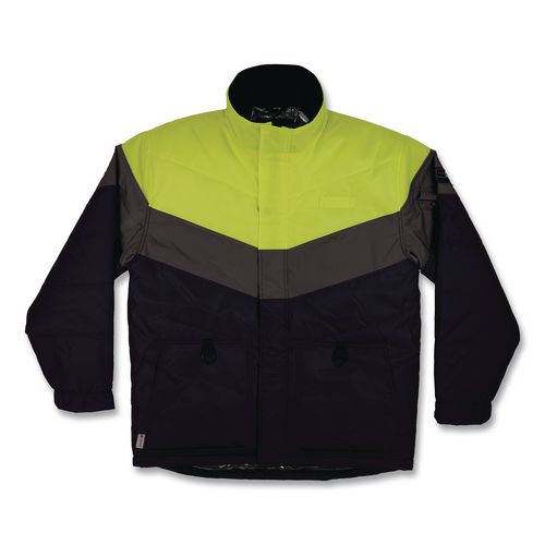 N-Ferno 6464 Insulated Freezer Jacket with AmpliFIRE Heat Reflective Lining, Small, Navy