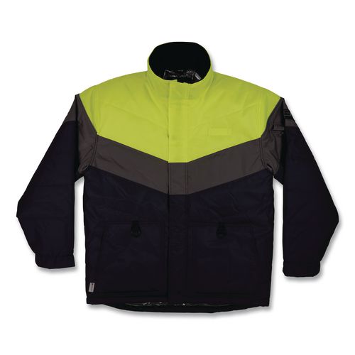 N-Ferno 6464 Insulated Freezer Jacket with AmpliFIRE Heat Reflective Lining, 3X-Large, Navy