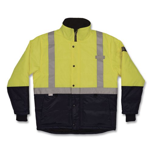 N-Ferno 6478 Class 2 Hi-Vis Freezer Jacket, Small, Lime