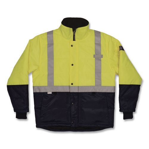 N-Ferno 6478 Class 2 Hi-Vis Freezer Jacket, Medium, Lime