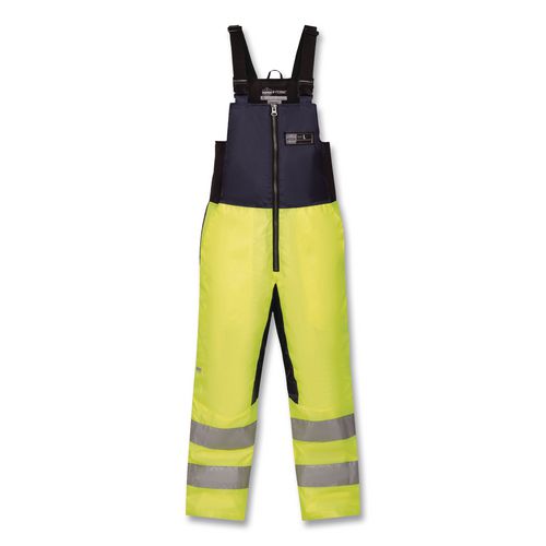 N-Ferno 6479 Hi-Vis Freezer Bib Overalls, Small, Lime