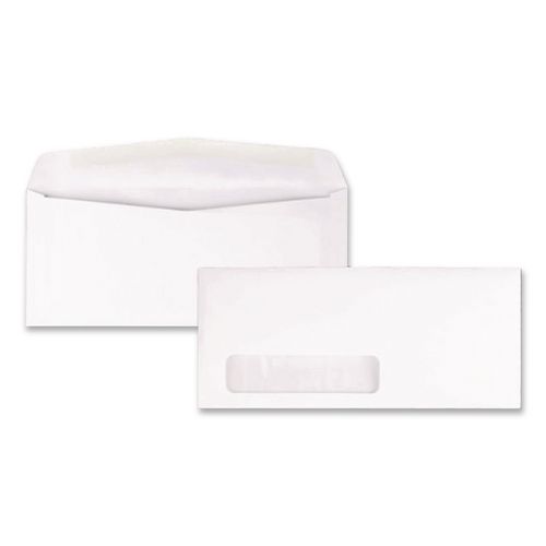 Address-Window Envelope, Lower Left, #10, Commercial Flap, Gummed Closure, 4.13 x 9.5, White, 500/Box