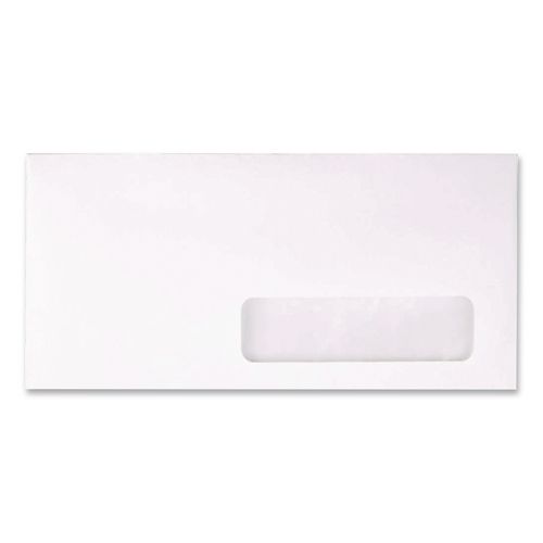 Address-Window Envelope, #10, Commercial Flap, Gummed Closure, 4.13 x 9.5, White, 500/Box