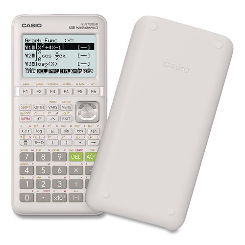 FX-9750GIII 3rd Edition Graphing Calculator, 21-Digit LCD, White
