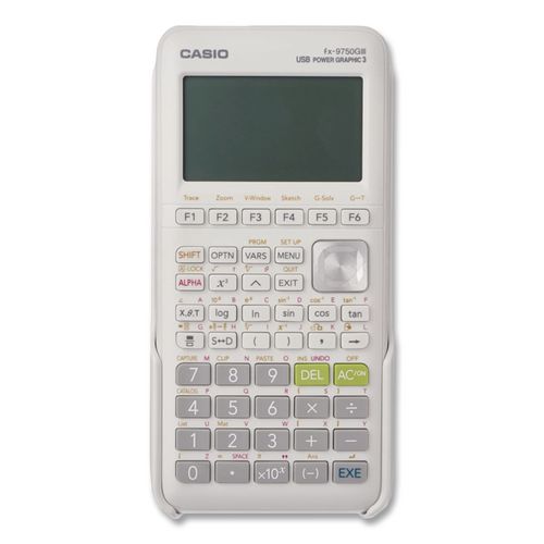 FX-9750GIII 3rd Edition Graphing Calculator, 21-Digit LCD, White