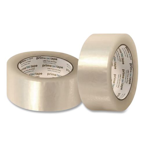 PrimeTac Industrial Packing Tape, 3" Core, 2" x 110 yds, Clear, 36 Rolls/Carton