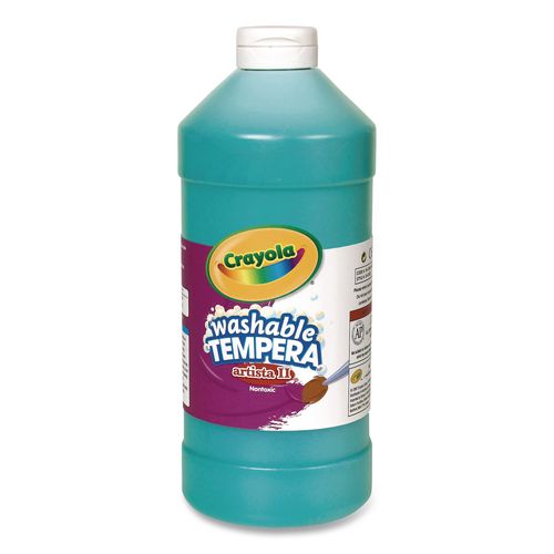 Artista II Washable Tempera Paint, Turquoise, 32 oz Bottle