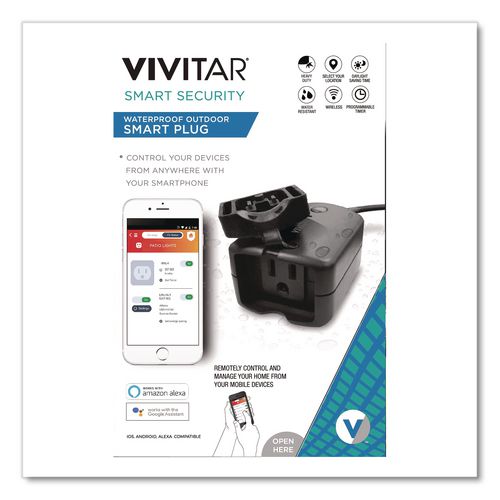 Waterproof Outdoor Smart Plug, 1.1 x 2.3 x 3.1