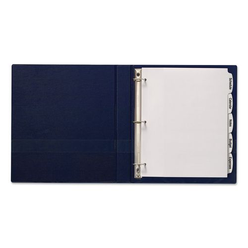 Image of Avery® Big Tab Printable White Label Tab Dividers, 5-Tab, 11 x 8.5, White, 4 Sets