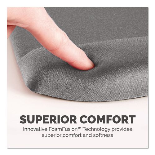PlushTouch Mouse Pad with Wrist Rest, 7.25 x 9.38, Graphite