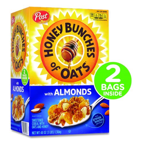 Post® Honey Bunches of Oats with Almonds, 2 Bags/Box, 48 oz Box ; Ships ...