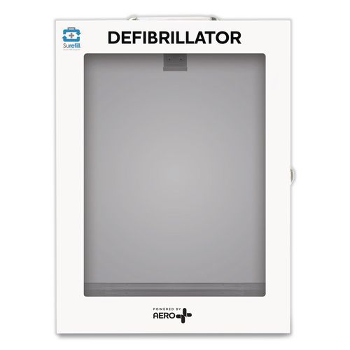 Defibrillator Wall Cabinet, 14.5 x 6.75 x 18.25, White