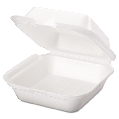 Snap It Foam Container, 6 2/5 X 6 2/5 X 3, White, 125/sleeve, 4 Sleeves/carton
