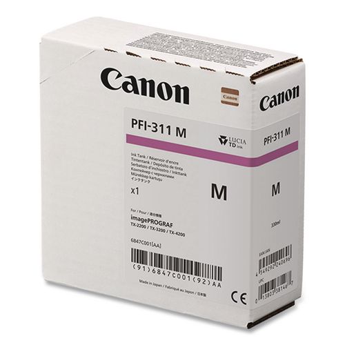 6847C001 (PFI-311) Lucia TD Ink, 330 mL, Magenta