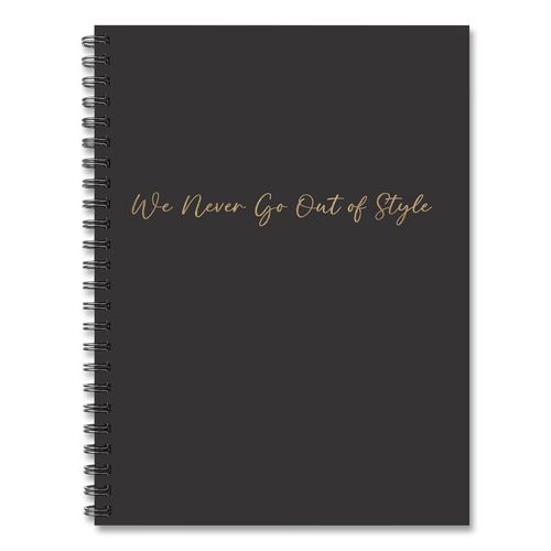 Style Undated Journal, Edition, Medium/College Rule, Black/Gold Cover, (80) 8 x 6 Sheets