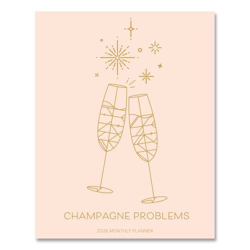 Problems Monthly Planner, 9.5 x 7.5, Champagne Cover, 12-Month (Jan to Dec): 2026