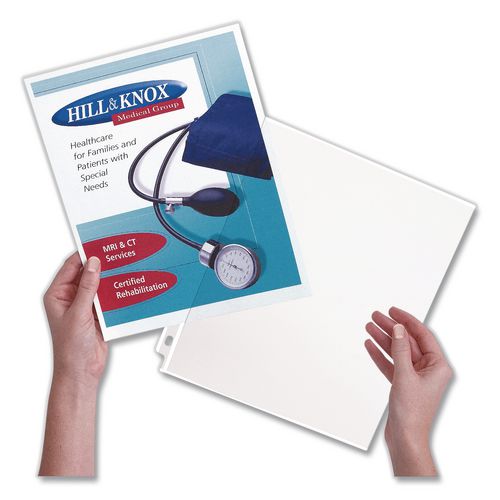 Avery® Side-Insert Heavyweight Sheet Protectors, 3-Hole Punched, Side ...