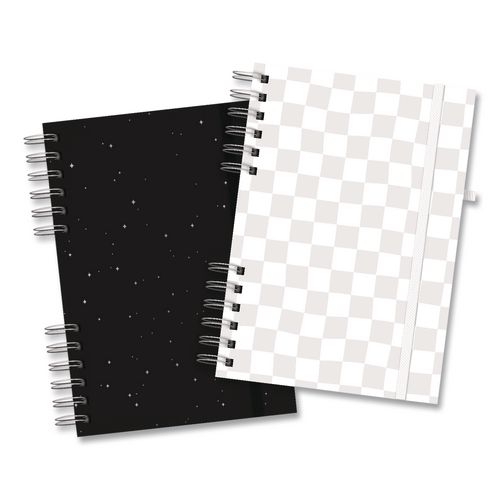 Twin-Wire Journal, Open Diary Format, Assorted Cover Colors, (90) Assorted Color 8.5 x 6.5 Sheets, 2/Pack