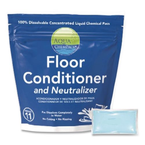 Aqua ChemPacs Floor Conditioner and Neutralizer, 100 ChemPacs/Carton