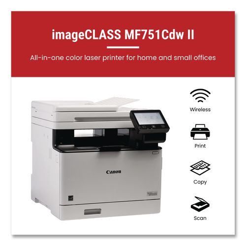Canon® imageCLASS MF751Cdw II, Wireless Multifunction Laser Printer ...