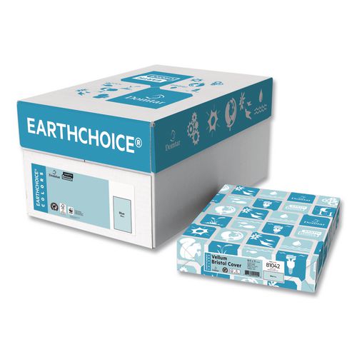 Domtar Card Stock, 110 lb Cover Weight, 8.5 x 11, Blue, 250/Pack ;