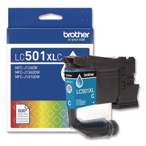 LC501XLCS High-Yield Ink, 500 Page-Yield, Cyan