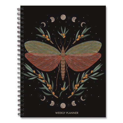 Butterfly Zen Weekly/Monthly Planner, 8.5 x 6.5, Black Cover, 12-Month (Jan to Dec): 2026