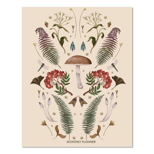 Magic Mushroom Monthly Planner 7.5 x 9.5, Multicolor Cover, 12-Month (Jan to Dec): 2026