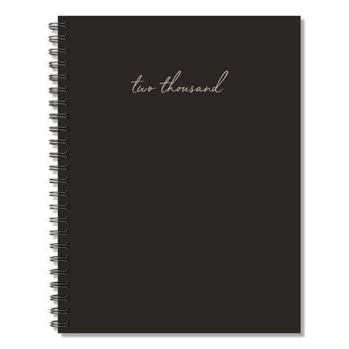 Contemporary Black (Trilingual) Weekly/Monthly Planner, 8.5 x 6.5, Black Cover, 12-Month (Jan to Dec): 2026