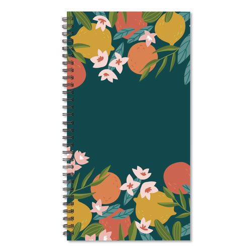 Citrus Softcover Weekly/Monthly Spiral Planner, Floral, 6.5 x 3.5, Multicolor Cover, 12-Month (Jan to Dec}: 2026