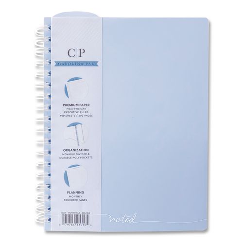 Noted Neutrals Ideal Notebook, Management Format with College Ruling, Randomly Assorted Cover Colors, (100) 9.5 x 7.35 Sheets