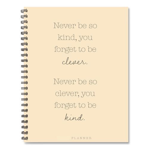 Never Be So Kind Weekly/Monthly Planner, 11 x 8.5, Yellow Cover, 12-Month (Jan to Dec): 2026