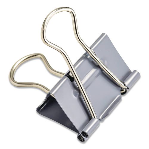EZ Binder Clips, Medium, Gray, 48/Pack