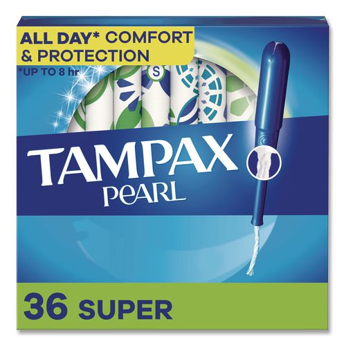 Tampax® Pearl Tampons, Light/Regular/Super Absorbency, 47/Pack