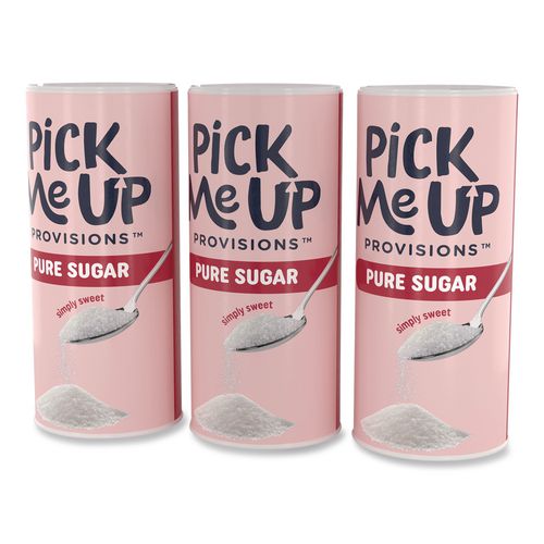 Pick Me Up Provisions™ Pure Sugar, 20 oz Canister, 24/Carton