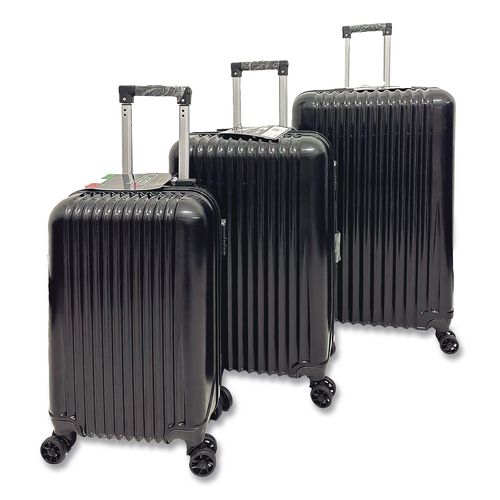 TUCCI FORTE Banda ABS 3-Piece Luggage Set, Black ;
