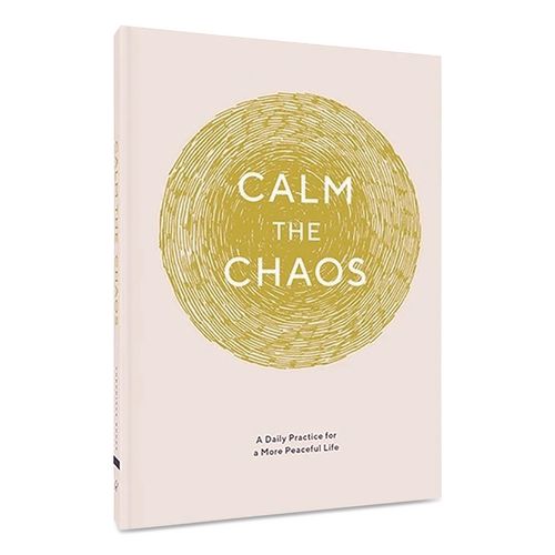 Guided Journal: Calm the Chaos - A Daily Practice for a More Peaceful Life, White/Gold Cover, (72) 7 x 5 Sheets