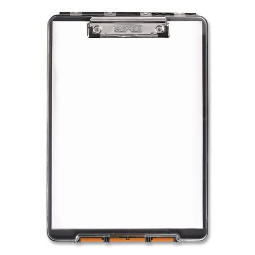 ClearView Clipcase Storage Clipboard, 0.35" Clip Capacity, Holds 8.87 x 12.25 Sheets, Gray/Orange