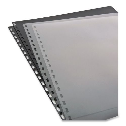 ZipBind Presentation Cover, Plastic, Square Corners, 8.5 x 11, Black/Clear, 10/Pack