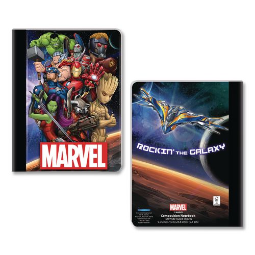 Licensed Composition Book, Marvel Avengers, Wide/Legal Rule, Multicolor Cover, (100) 9.75 x 7.5 Sheets