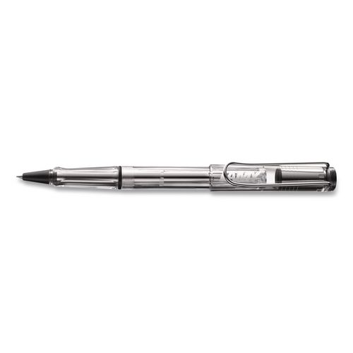 safari Rollerball Pen, Stick, Medium, Black Ink, Vista Transparent/Black Barrel
