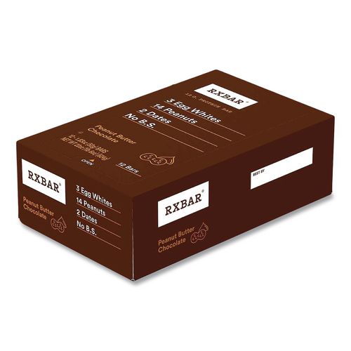 Peanut Butter Chocolate Protein Bars, 1.83 oz Individually Wrapped, 12/Box