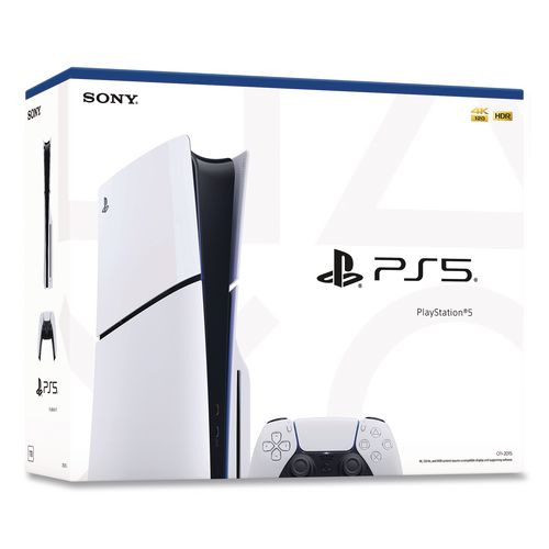 PlayStation 5 Slim Console, White/Black