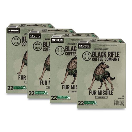 Fur Missile Coffee K-Cups, 22/Box, 4 Boxes/Carton