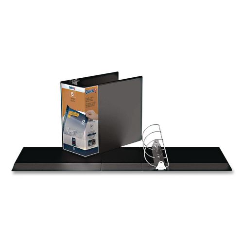 D-Ring View Binder, 3 Rings, 5" Capacity, 11 x 8.5, Black