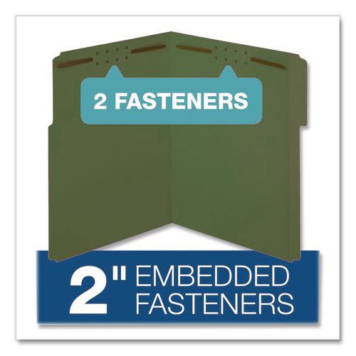 Pendaflex® Colored Top Tab Fastener Folders, 1/3-Cut Tab: Assorted, 2 ...