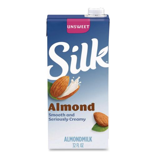 Silk® Almond Milk, Unsweetened Original, 32 oz Aseptic Box